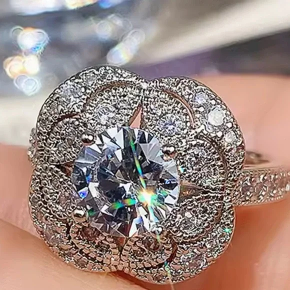 18k 2.5ct Art Deco Ring - Picture 6 of 11